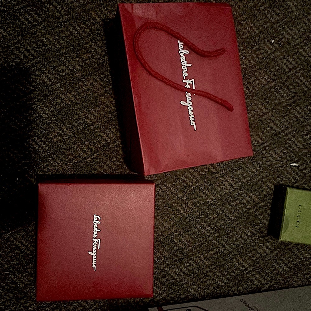 ferragamo paper gift bag and paper gift box excellent condition - Picture 1 of 4